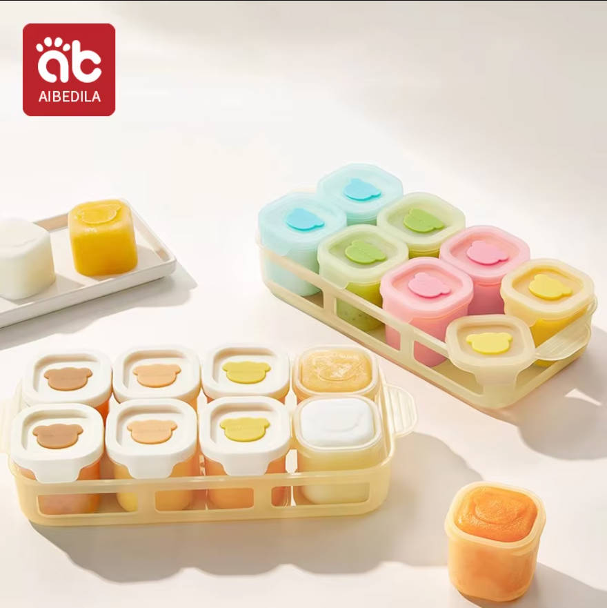 Baby Food Freezer Tray - AIBEDILA Bac de Congélation en Silicone