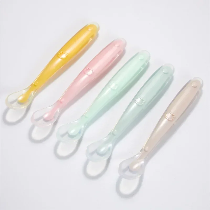 Baby Food Utensil - Cuillère en Silicone souple pour bébé,