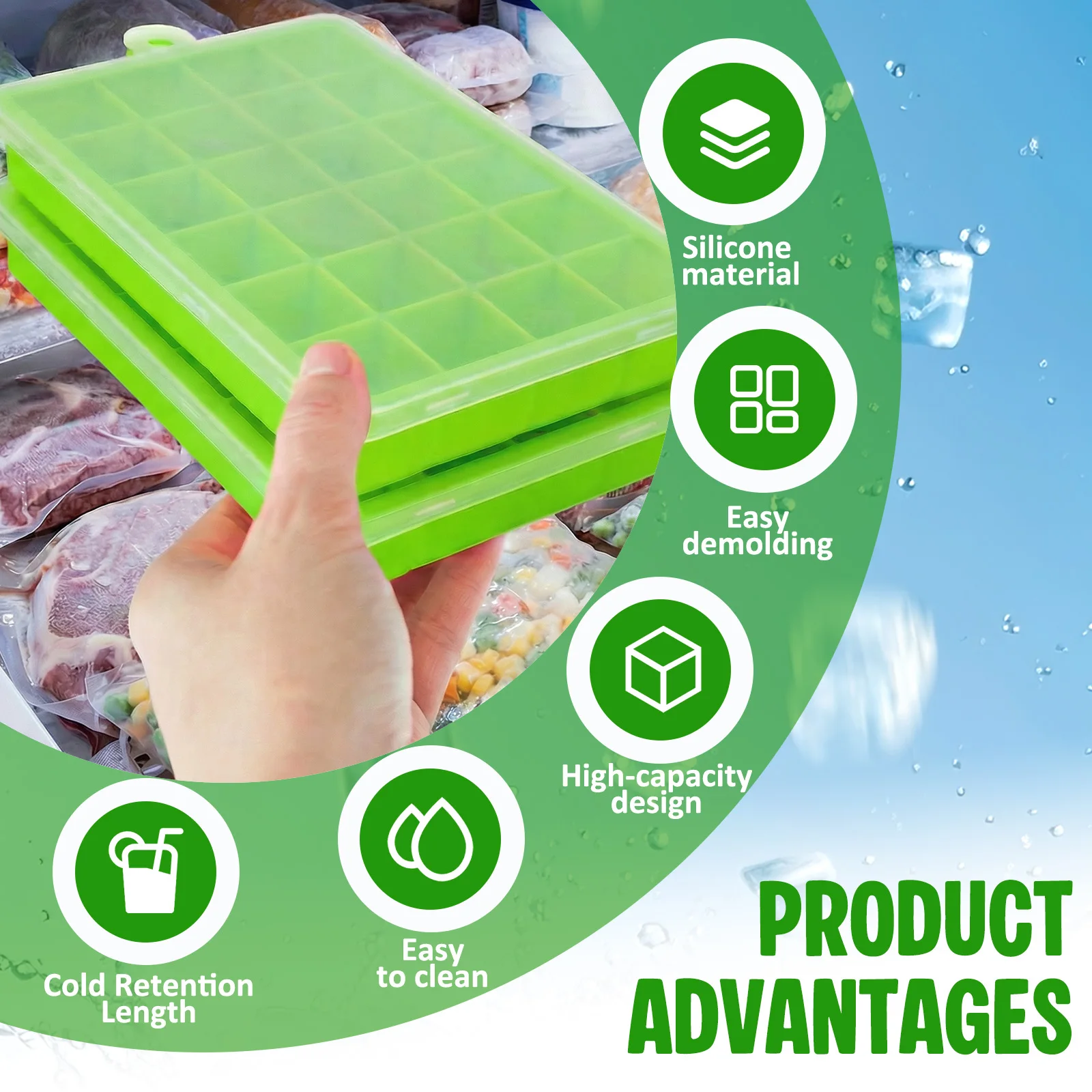 Moule à glaçons en silicone à  - Baby Food Freezer Tray avis et prix