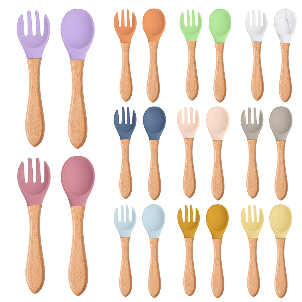 Cuillère fourchette en Silicon - Baby Food Utensil avis et prix